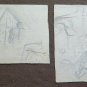 Two Antique drawings Sketching With Studio For Body Human Years' 40 P28.6