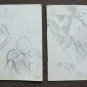 Two Antique drawings Sketching With Studio For Body Human Years' 40 P28.6