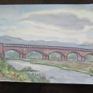 Old Painting To Watercolour View Of Bridge Of Spilamberto 15x8 5/16in P14