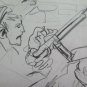 Old Sketch Drawing Soldiers Of Painter Gaetano Pancaldi of Modena P28.7