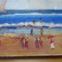 Old Painting Sketch oil On Board View Sea Blue With Boats MD1