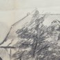 Drawing Antique Pencil On Basket View by Country Signed P.Marchal France BM53.2