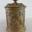 Vase Of Ceramics Stoneware A Bas-Relief Germany First `S Flintstones R52