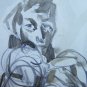 Drawing Period Portrait Mother With Son Pencil And Watercolour On Basket P28.7