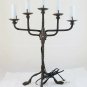 Table Lamp Wrought Iron Obtained from An Candlestick Antique Lampshade CH4