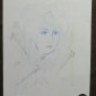 Drawing Sketch Portrait Feminine Pen On Basket Years 60 2.5oz Pancaldi P28.8