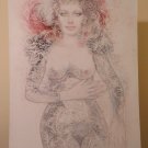 24x33 7/8in Large Painting Vintage Nude Feminine A Technical Mixed P33.9