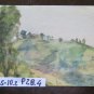 16 Old Sketching Painted To Watercolour On Basket landscape Miniature P28.4