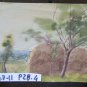 16 Old Sketching Painted To Watercolour On Basket landscape Miniature P28.4