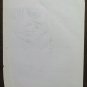 Old Drawing Sketch Portrait Male Pen On Basket Years 60 70 P28.8