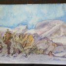 19 5/16x13 3/8in Painting landscape Vintage Mountain With The Tech Frost P14