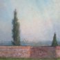 Painting oil On Board View Castle Medieval Style Impressionist p11