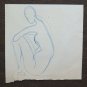 Old Drawing A Pen On Basket Sketch Studio Nude Feminine D'Author P28.5