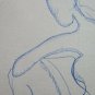 Old Drawing A Pen On Basket Sketch Studio Nude Feminine D'Author P28.5