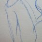 Old Drawing A Pen On Basket Sketch Studio Nude Feminine D'Author P28.5