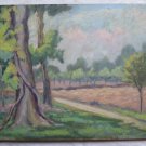 Painting landscape Countryside Painting Antique oil Board Style Impressionist p9