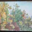 Old Painting To Watercolour On Basket landscape Autumn Trees Autumn P14