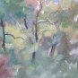 Old Painting To Watercolour On Basket landscape Autumn Trees Autumn P14