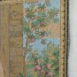 Old Fabric Embroidered Embroidery Frame Colour France Lyon Vintage BM44