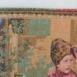 Old Fabric Embroidered Embroidery Frame Colour France Lyon Vintage BM44