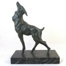 Sculpture Antique Bronze Animal Wolf Goat Statue Animal. Flute Piccolo BM30 A