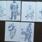 3 Sketching On Basket Opera Painter G.Pancaldi Drawing Shapes Man Woman P28.7