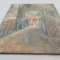 Painting Antique Signed Vittone oil View Borgo Centrepiece Historic BM38
