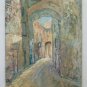 Painting Antique Signed Vittone oil View Borgo Centrepiece Historic BM38
