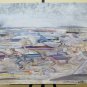 37x22 13/16in Painting Vintage Technical Frost Cars Traffic Chaos Stress Smog