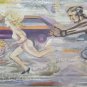 37x22 13/16in Painting Vintage Technical Frost Cars Traffic Chaos Stress Smog