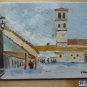 Small Painting Sketch oil On Board Vaeduta by Country Signed Spain '900 MD1