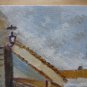 Small Painting Sketch oil On Board Vaeduta by Country Signed Spain '900 MD1