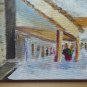 Small Painting Sketch oil On Board Vaeduta by Country Signed Spain '900 MD1