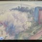 Old Painting Painter Local Sketch Scorcio Country On Basket 15 11/16x11 3/8in