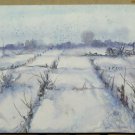 Painting Watercolour With Technical Of Frost landscape Winter Snowy P8