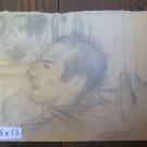 Drawing Pencil On Basket Antique Years Quaranta Uomini from The Barber 1940 P28