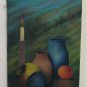 Painting Vintage Painting oil On Linen Signed Nature Still Night Items BM44