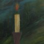 Painting Vintage Painting oil On Linen Signed Nature Still Night Items BM44