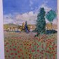 Landscape Countryside Spanish Old Painting Signed Segura Meadow Poppies MD9