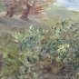 Painting oil On Linen Signed landscape Countryside Animals R93