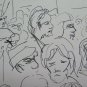 Two drawings Sketching Vintage Theme Political Shapes Protest IN Square P28.7