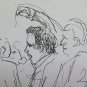Two drawings Sketching Vintage Theme Political Shapes Protest IN Square P28.7