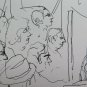 Two drawings Sketching Vintage Theme Political Shapes Protest IN Square P28.7