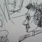 Two drawings Sketching Vintage Theme Political Shapes Protest IN Square P28.7