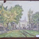 Antique Sketch Studio For landscape Countryside Painting On Basket Years' 60 P31