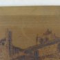 Old Pyrography On Wood Painting Abbey Arles-Sur-Tech France Pyrenees BM38