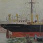Painting Antique landscape Venice Calla Of Squero Painter Dolphin Gagnor BM38
