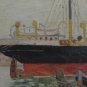 Painting Antique landscape Venice Calla Of Squero Painter Dolphin Gagnor BM38