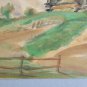 Small Painting Years 50 landscape Chemin-Dessus Martigny Swiss Signed BM53.2