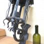 Two Old Lampposts Lantern Lamp Chandelier Wrought Iron Forged by Hand Ch